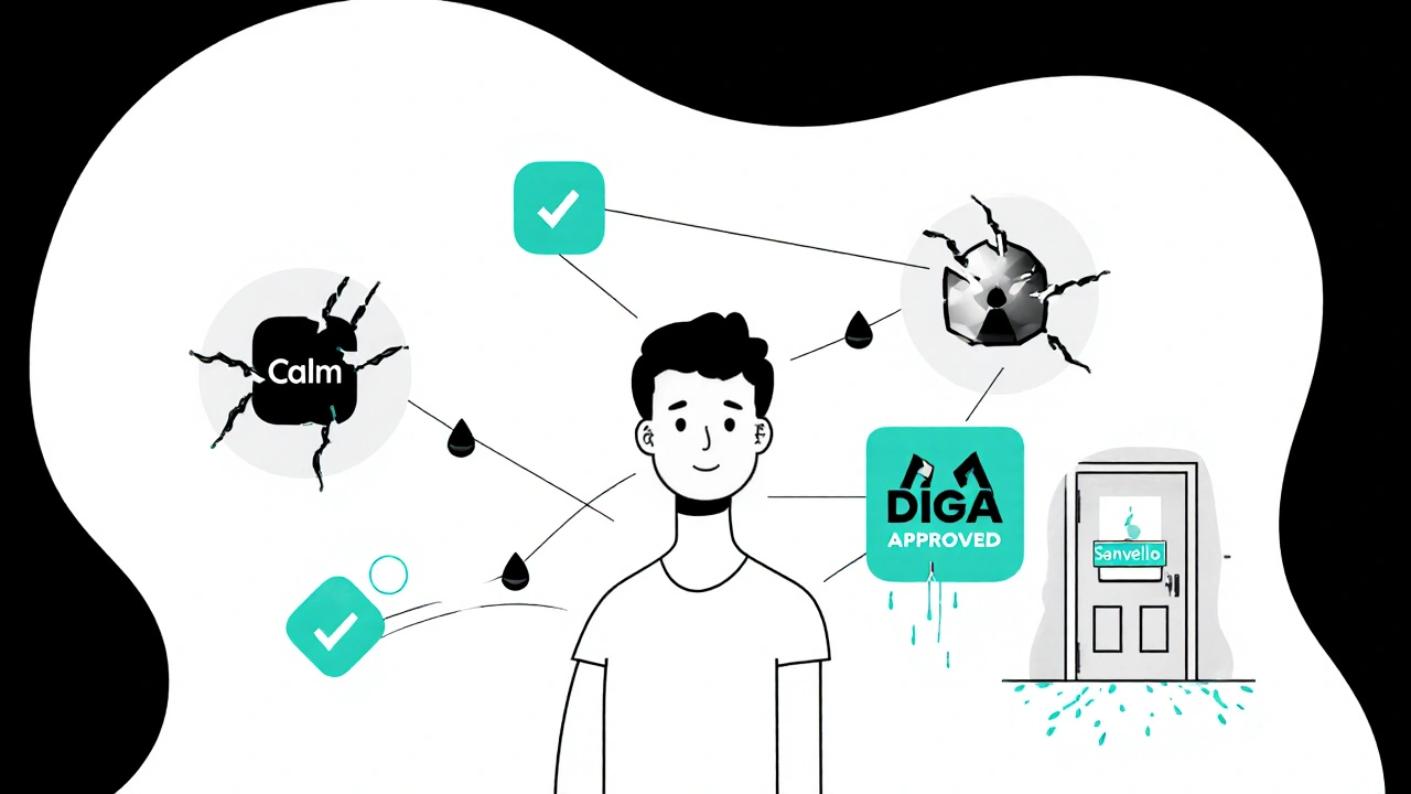 Human connected to trusted mental health apps while others leak data